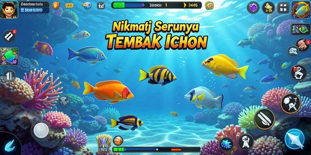 Screenshot gameplay Tembak Ikan yang seru dan menyenangkan.