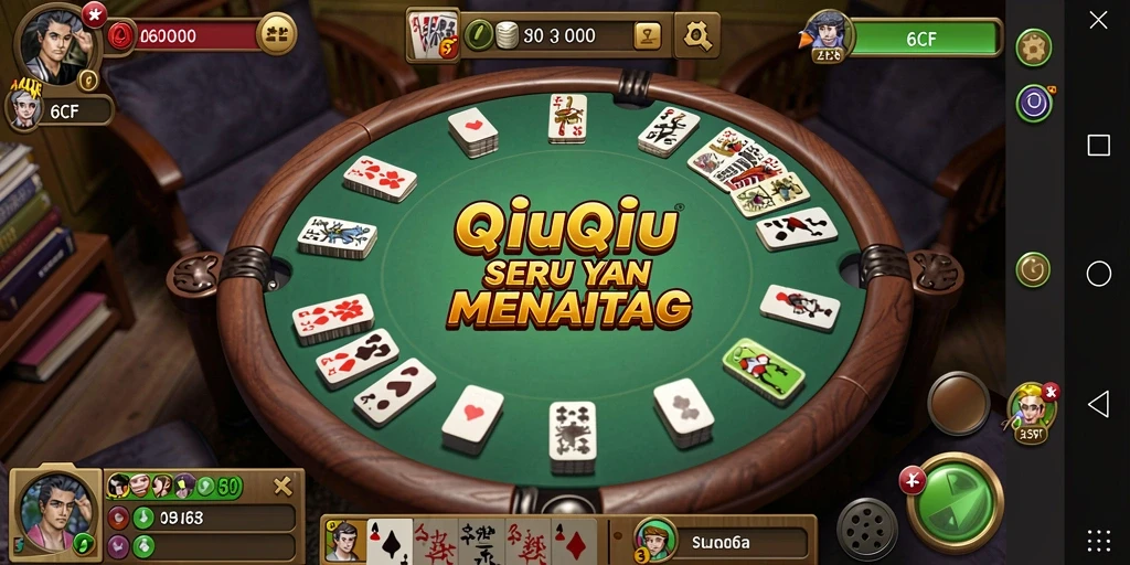 Tampilan utama gameplay QiuQiu di 6CF yang menarik.