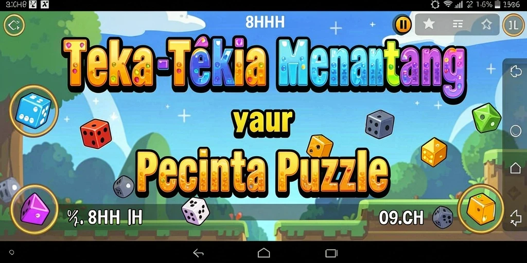 Tampilan gameplay menantang dalam 8HHH yang penuh warna.