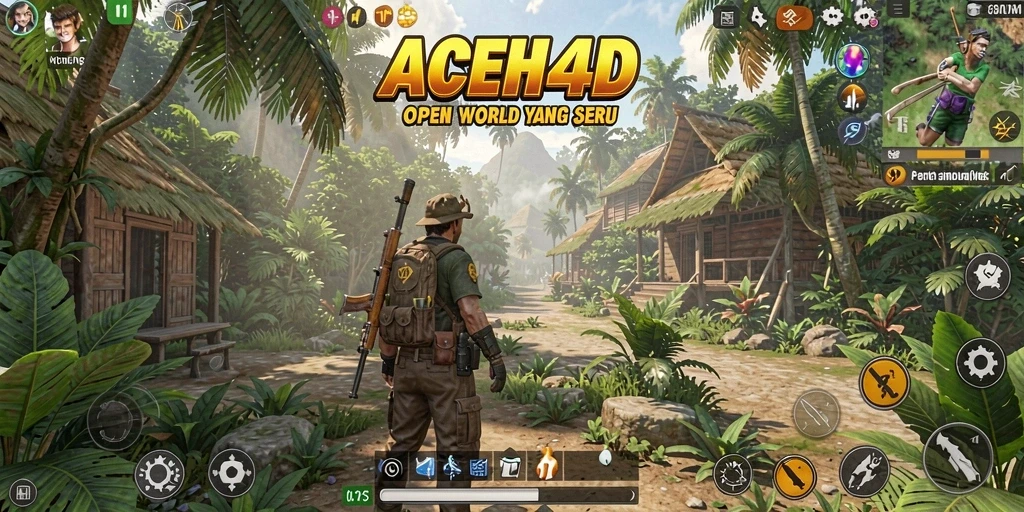 Tangkapan layar utama dari gameplay ACEH4D yang memukau dan luas.