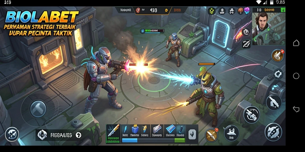 Tampilan gameplay menarik dari BIOLABET dengan elemen strategi.