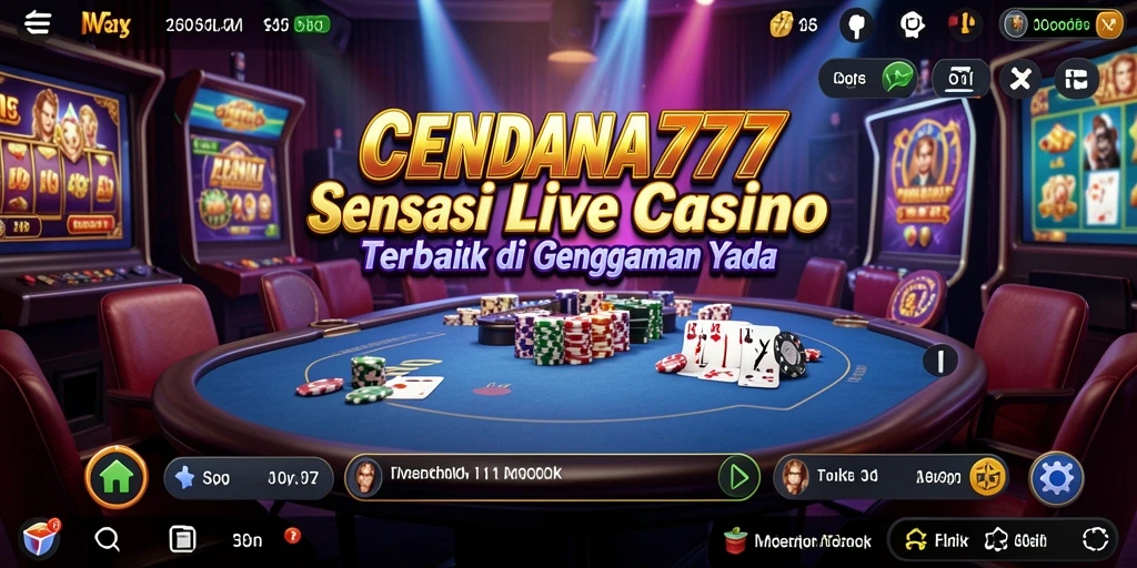 Tampilan gameplay Live Casino yang menarik dan profesional di CENDANA777.