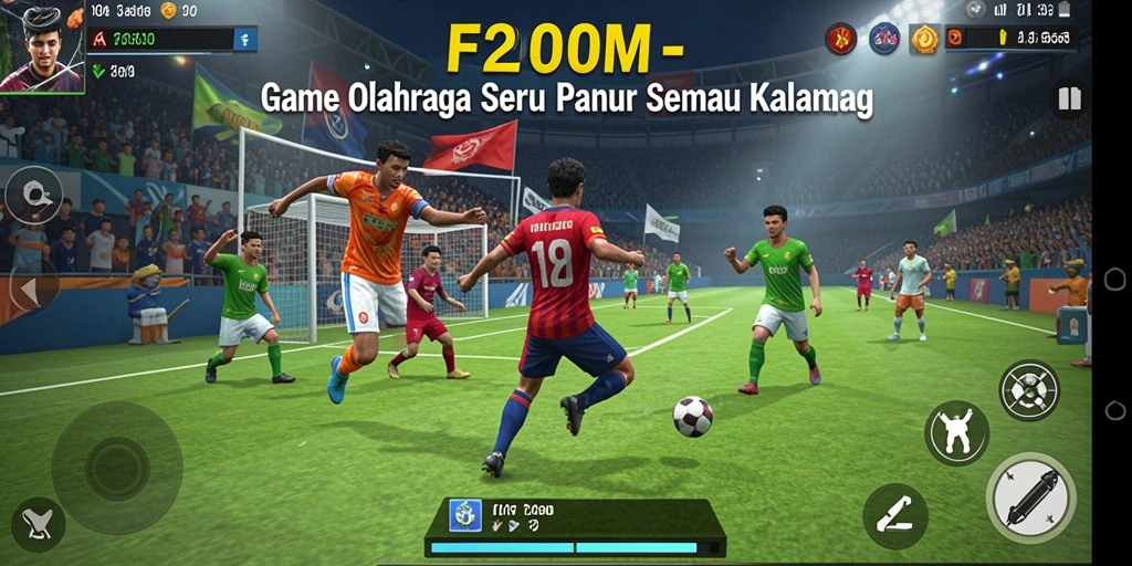 Tampilan gameplay seru di game olahraga F200M.