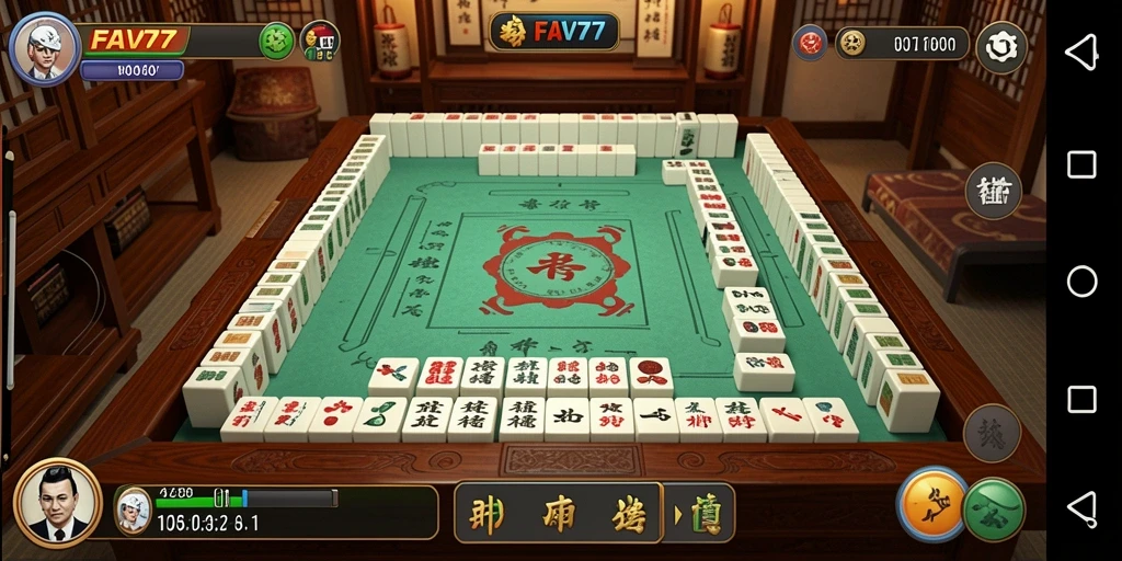 Screenshot gameplay FAV77 yang menampilkan suasana permainan Mahjong yang seru.