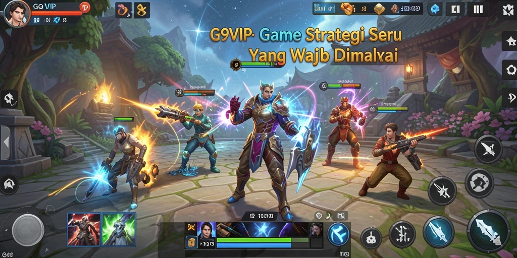 Screenshot G9VIP menampilkan pertempuran strategis yang intens.