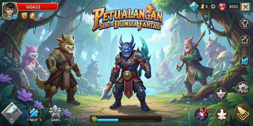 Tampilan gameplay GIGA33 yang penuh aksi dan petualangan.