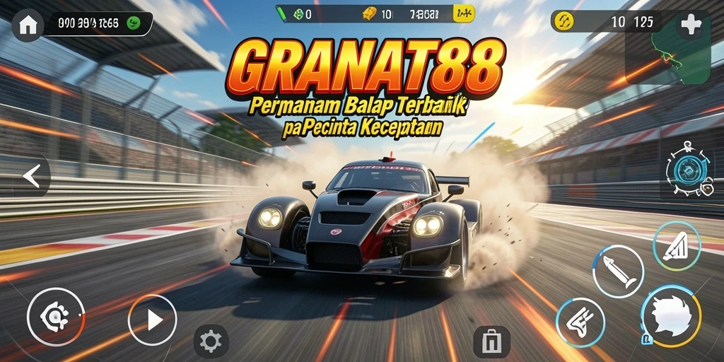 Tampilan gameplay racing yang mendebarkan di GRANAT88.