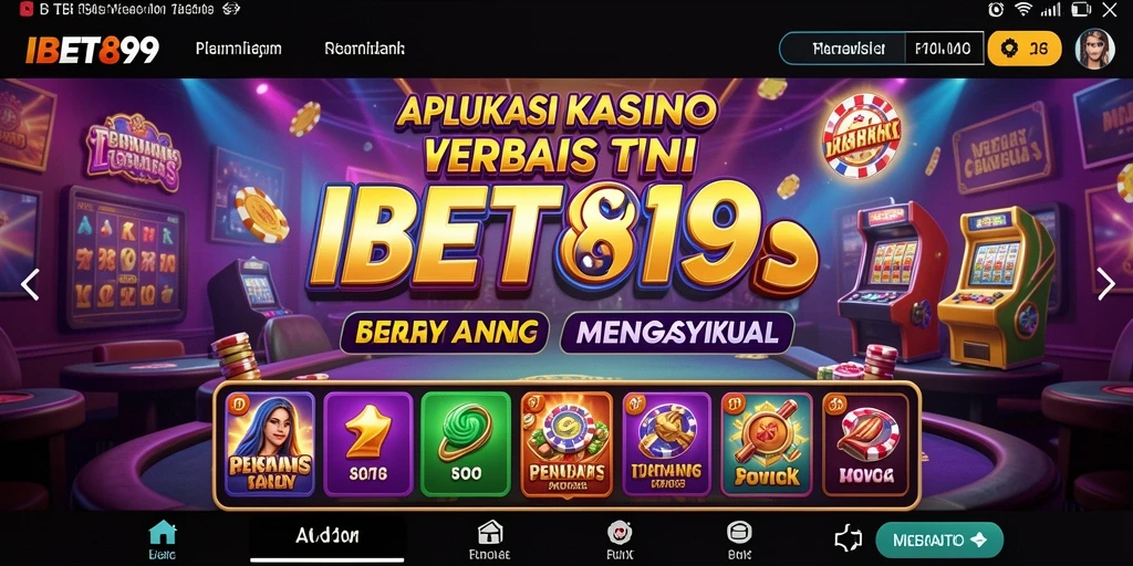 Screenshot utama IBET899 menunjukkan gameplay Kasino yang seru dan interaktif.