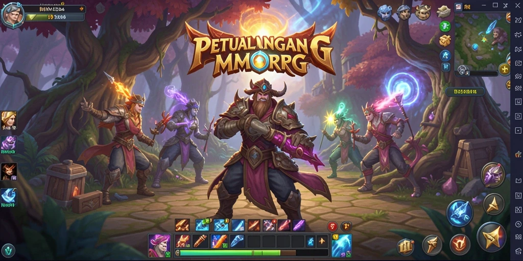 Gameplay seru IN1234 dalam dunia fantasi yang luas.