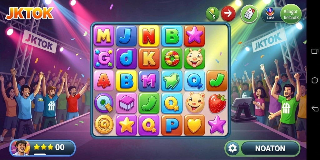 Tampilan gameplay Bingo JKTOK yang seru dan interaktif.