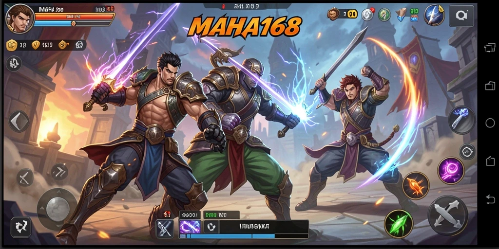 Tampilan gameplay seru dan mendebarkan di MAHA168.