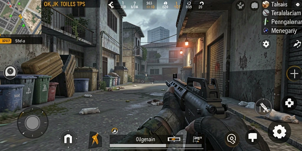 Screenshot gameplay menegangkan dari OKJK di arena TPS.