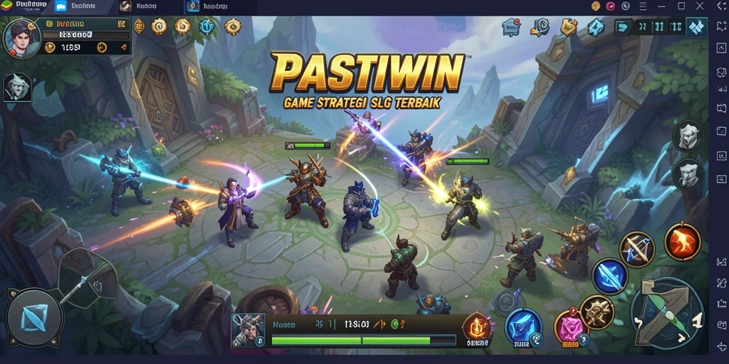 Screenshot PASTIWIN menampilkan aksi seru dalam gameplay SLG.