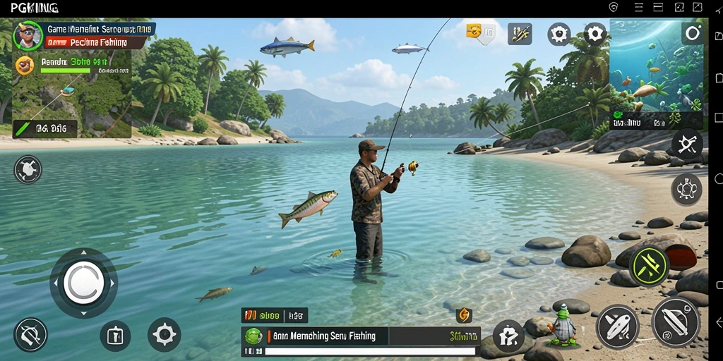Tampilan memukau dari gameplay PGKING saat memancing.