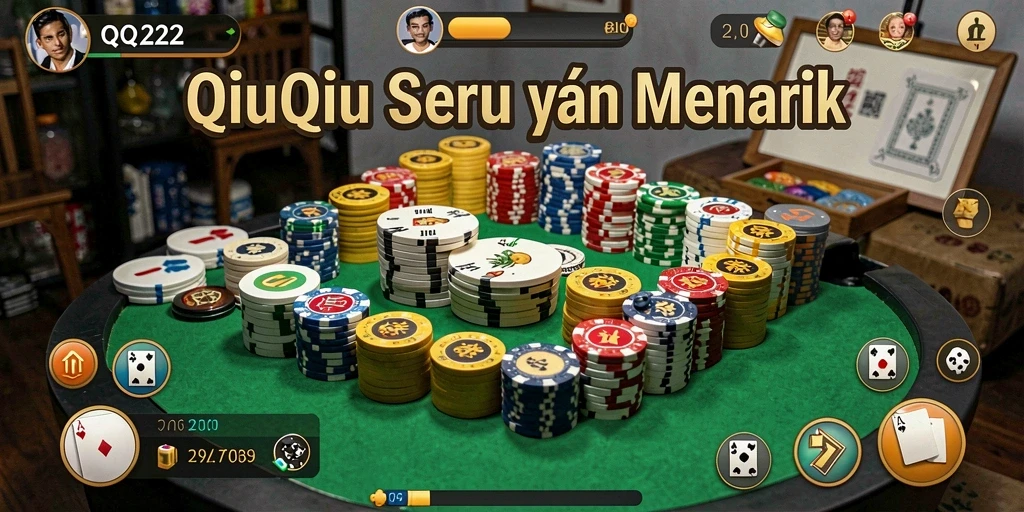 Tampilan gameplay QiuQiu yang seru dan menarik di QQ222.