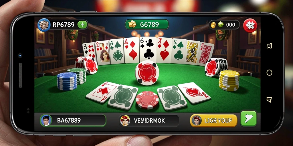 Tampilan gameplay Gaple yang menarik di RP6789