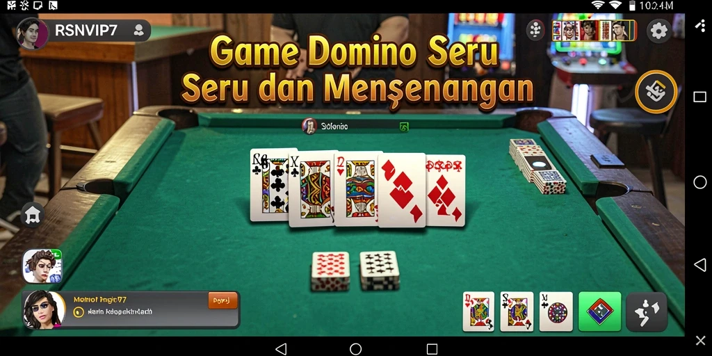 Screenshot gameplay RSNVIP7 menampilkan keseruan bermain domino.