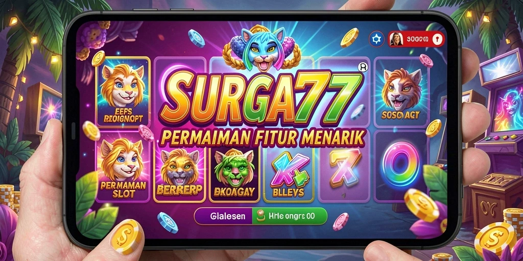 Tampilan gameplay menakjubkan di SURGA77 menunjukkan keseruan permainan Slot.