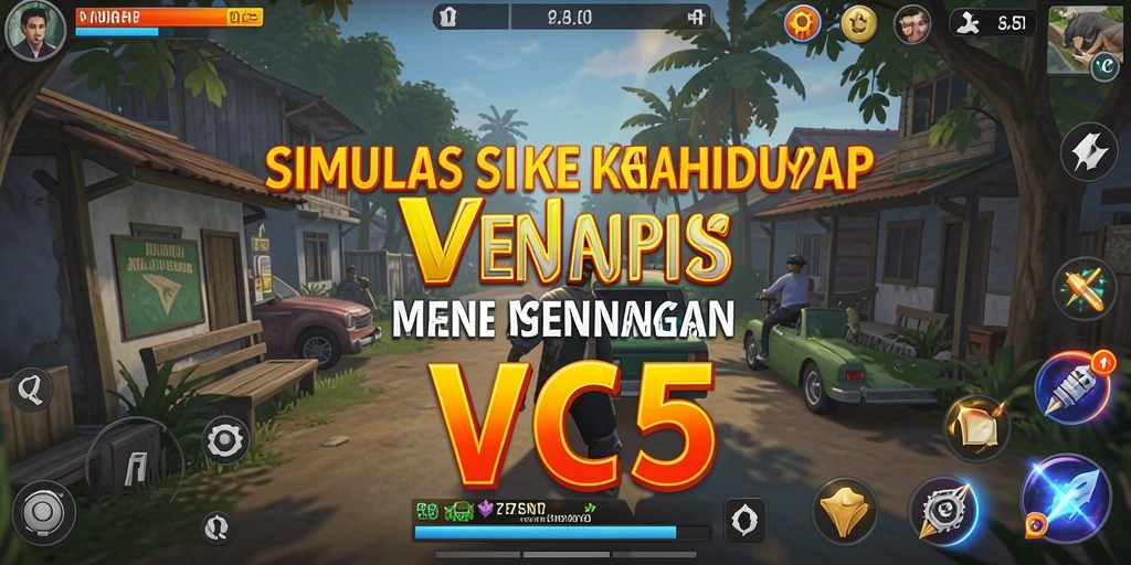 Tampilan gameplay <strong>VC5</strong> dengan interaksi karakter di dunia virtual.