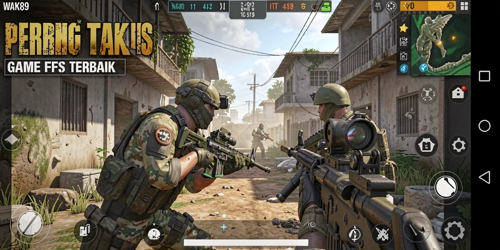 Tampilan gameplay mendebarkan dalam WAK89 dengan aksi tembak-menembak intens.